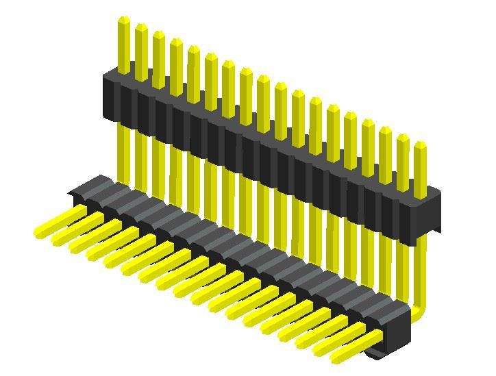 1.27mm Pitch Single Row Double Plastic Angle Type3 PHCR07-XXS-AD1D2B-XXX
