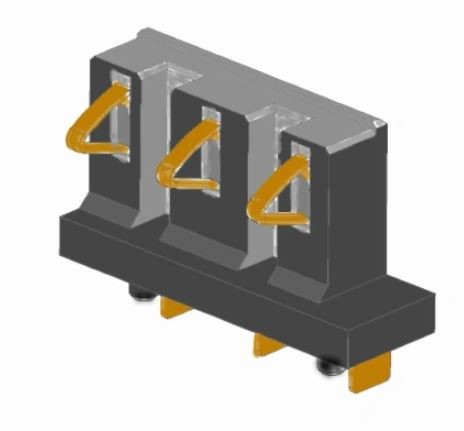 3۔{1}}ملی میٹر پچ بیٹری کنیکٹر T/H قسم