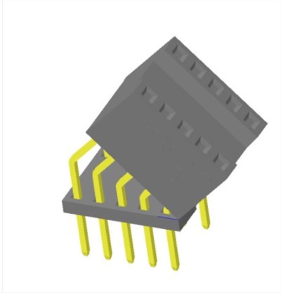 2.54 ملی میٹر 45 ڈگری ٹائپ فیمیل پن ہیڈر