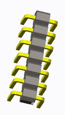 2.54ملی میٹر پن ہیڈر سنگل رو یو ٹائپ